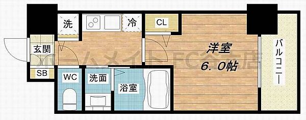 LiveCasa本町 ｜大阪府大阪市中央区南久宝寺町2丁目(賃貸マンション1K・6階・22.87㎡)の写真 その2