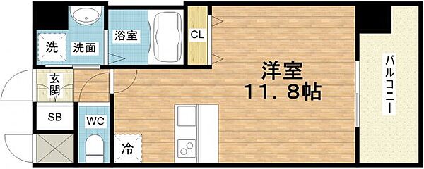 スプランディッド中之島WEST ｜大阪府大阪市福島区玉川3丁目(賃貸マンション1R・4階・30.40㎡)の写真 その2