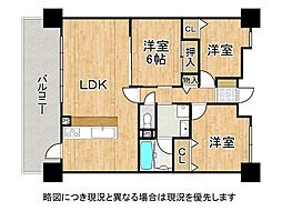 パデシオン浜大津 3LDKの間取図画像