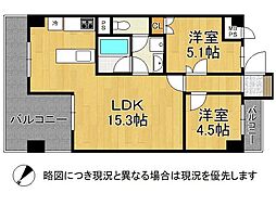 パークテラス桂川 2LDKの間取図画像