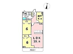 コボリマンション堀田 2SLDKの間取図画像