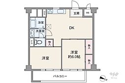 間取図画像 2DK