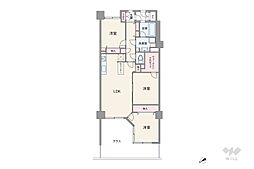 コスモ小竹向原メユール 3LDKの間取り