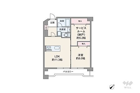 2LDK 間取り
