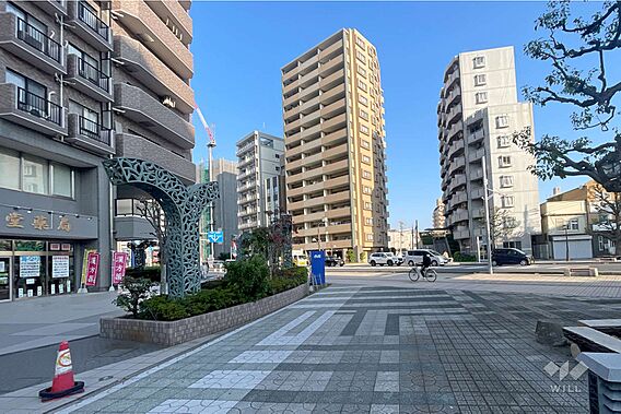敷地北側の前面...