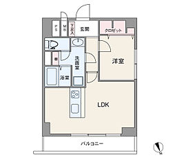 ハイコーポ松が谷 1LDKの間取図画像