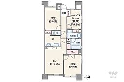 ローヤルシティ赤羽 2SLDKの間取図画像