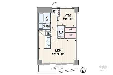 1LDK 間取り
