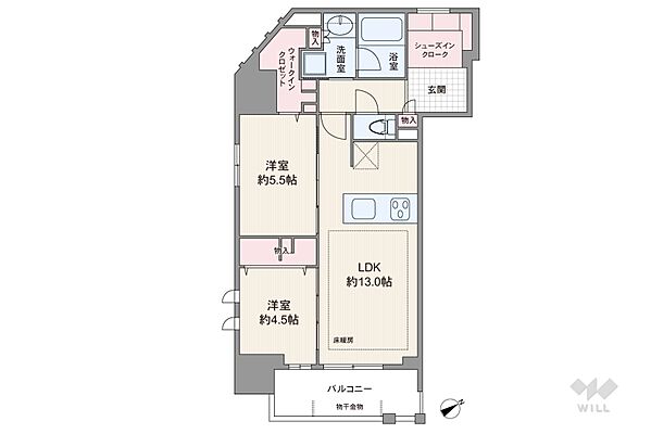 間取り デュオヒルズ川口元郷EST 3階/-
