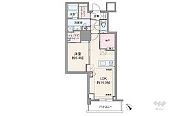 パークタワー滝野川 1LDKの間取図画像