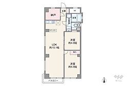 第二上板橋サンライトマンションF 2SLDKの間取図画像