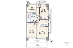 サンマンション川口1番館 3LDKの間取図画像