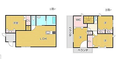 間取り：広々4LDKの間取りは、家族が増えても住み続けられるお家です