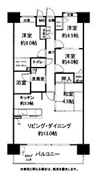 クラース新涯 4LDKの間取図画像