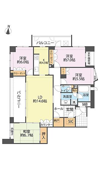 間取りを拡大表示