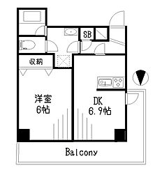 ライオンズマンション西荻窪第2 1DKの間取図画像