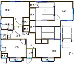 JR鶴見線 武蔵白石駅 徒歩14分の賃貸アパート 1階5DKの間取り