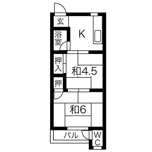 大阪府豊中市庄内幸町4丁目(賃貸アパート2DK・2階・31.19㎡)の写真 その2