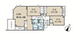 プレステージ浜田山ガーデンズ 3LDKの間取図画像
