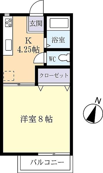 グランドゥール堀 0103｜茨城県水戸市堀町(賃貸アパート1K・1階・24.71㎡)の写真 その2