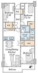 間取図画像 3LDK