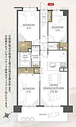 間取図画像 3LDK