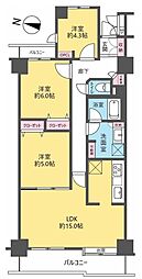 コスモ戸塚リベラヒルズA棟 3LDKの間取図画像