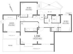 ライオンズヒルズ本郷台伍番館 3LDKの間取図画像
