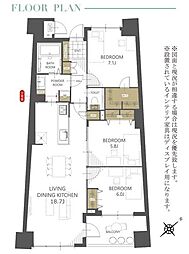 マークスプリングスメゾンA 3LDKの間取図画像