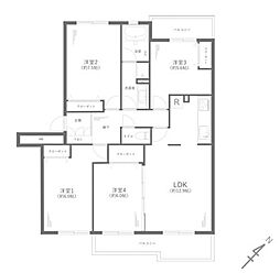 プライム丸山台第5 4LDKの間取図画像