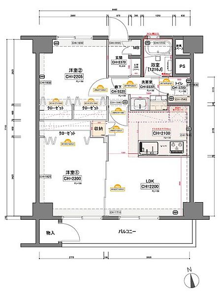 間取りを拡大表示