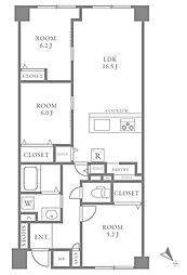 川崎ロイヤルマンション 3LDKの間取図画像