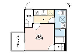 Machis-coco甲子園 1Kの間取図画像