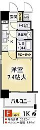 フロイデ 1Kの間取図画像