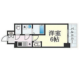 大阪市東淀川区東淡路4丁目マンション 1Kの間取図画像