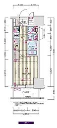 プレサンス塚本ベラビィ 1Kの間取図画像