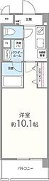 クレスト園田 1Kの間取図画像