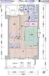 プレサンス御幣島ステーションフロント 2LDKの間取図画像