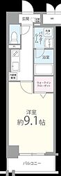 タウニー東灘 1Kの間取図画像