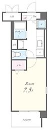 プレスト梅ノ木 1Kの間取図画像