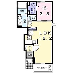 アルビコッコ 1LDKの間取図画像