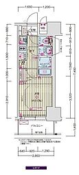 プレサンス塚本ベラビィ 1Kの間取図画像