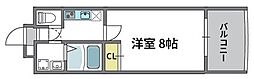 ウエンズ神戸 1Kの間取図画像