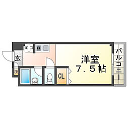 フロレセール南塚口 ワンルームの間取図画像