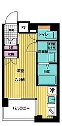 ソリューション甲子園 ワンルームの間取図画像