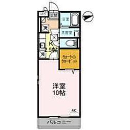 サザン・グレイス 1Kの間取図画像