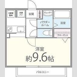 エストゥディオ73 1Kの間取図画像