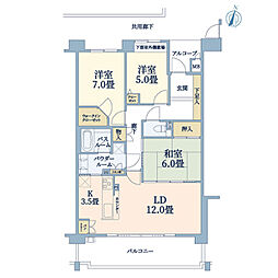 新千里桜ヶ丘メゾンシティ四番館 3LDKの間取図画像