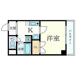 MY尼崎 1Kの間取図画像