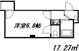 ジオナ新大阪 1Kの間取図画像